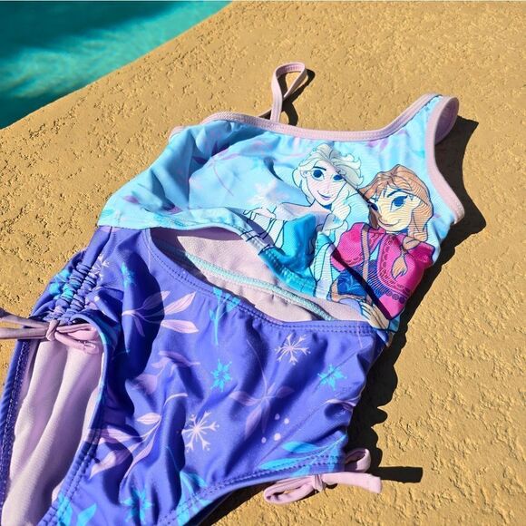 Disney's Frozen one-piece cutout tie back swimsuit - Picture 15 of 16